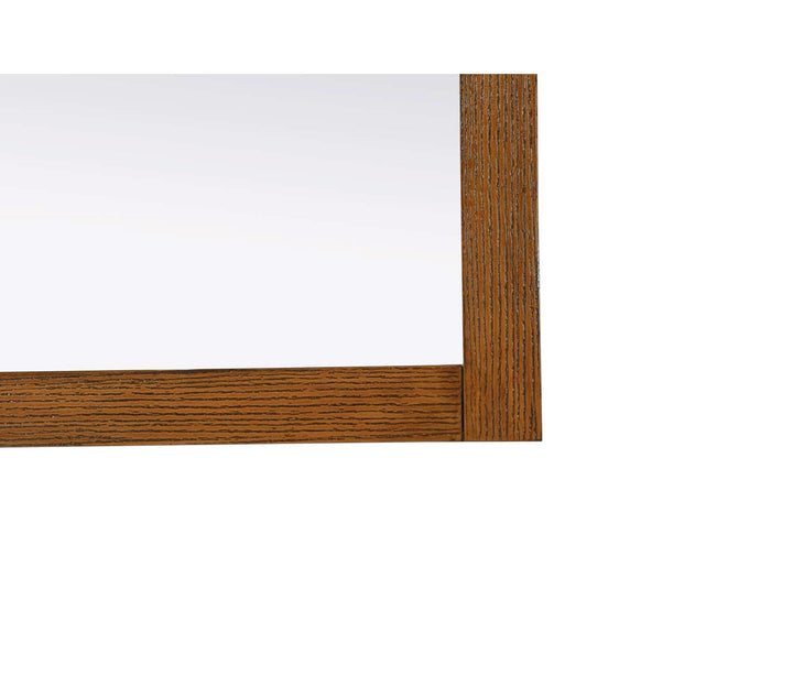 Noah Square Wood Mirror 36 X 36 In Brandy Walnut
