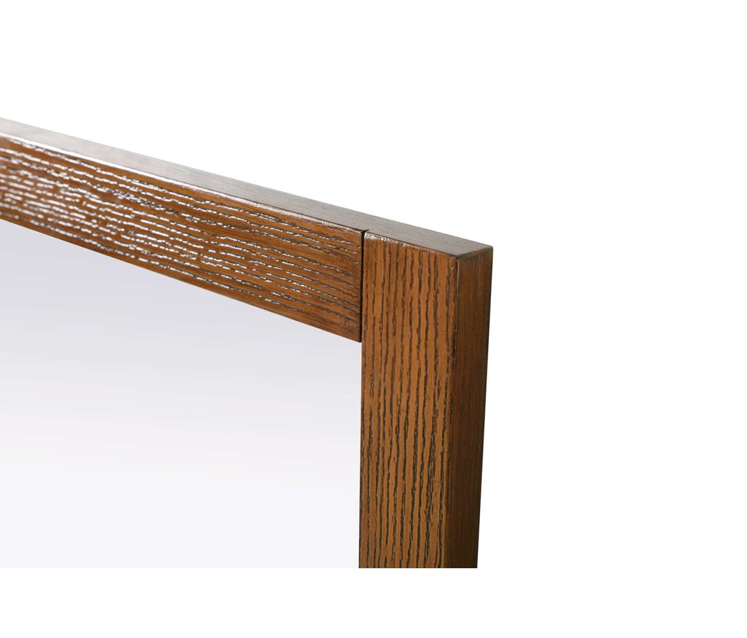 Noah Square Wood Mirror 36 X 36 In Brandy Walnut