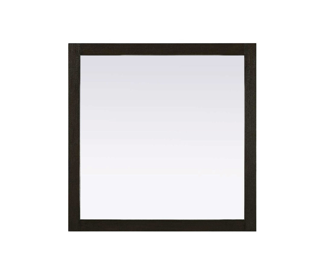 Noah Square Wood Mirror 36 X 36 In Chocolate Oak by Elegant Kitchen and Bath