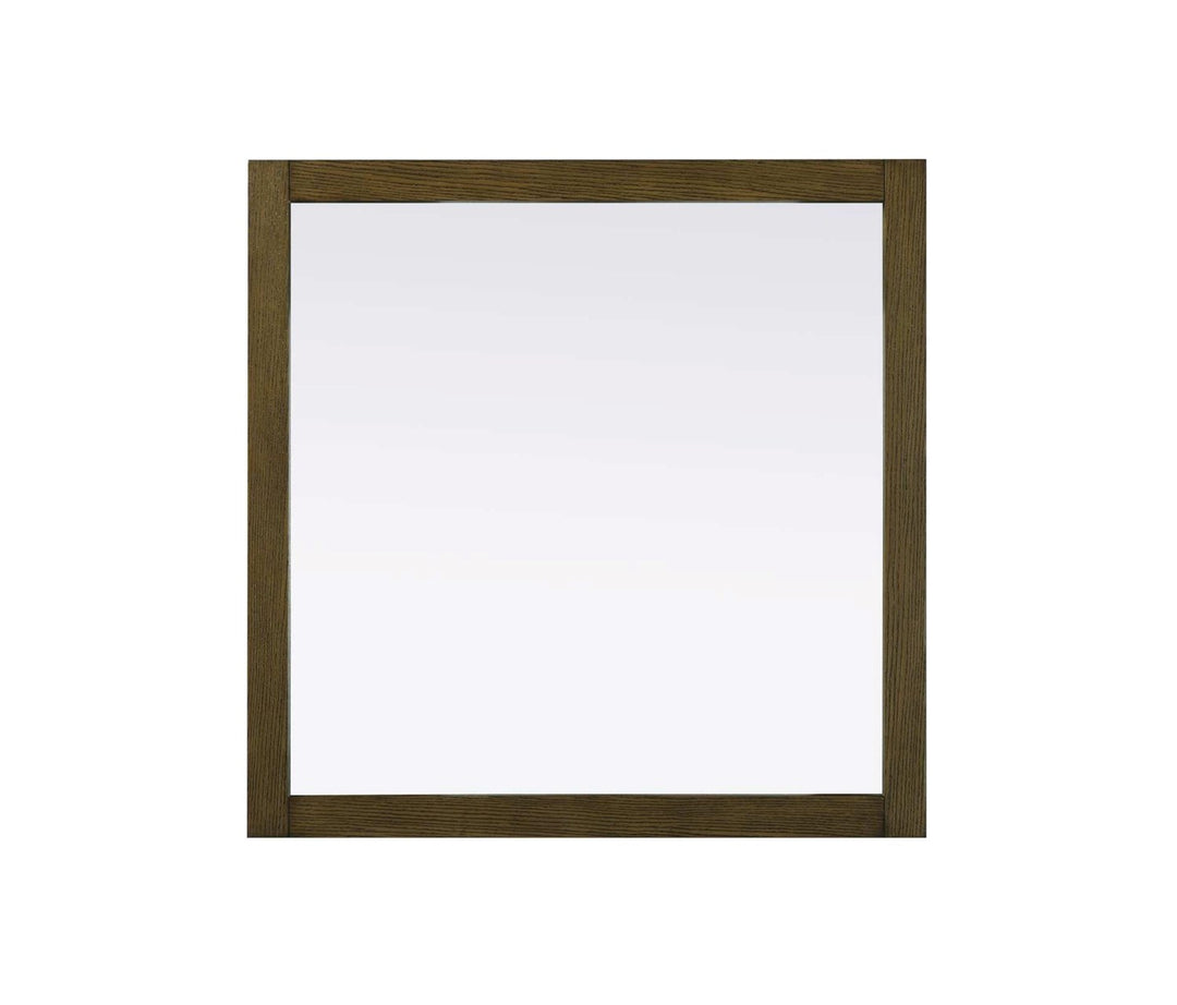 Noah Square Wood Mirror 36 X 36 In Hazel Oak by Elegant Kitchen and Bath