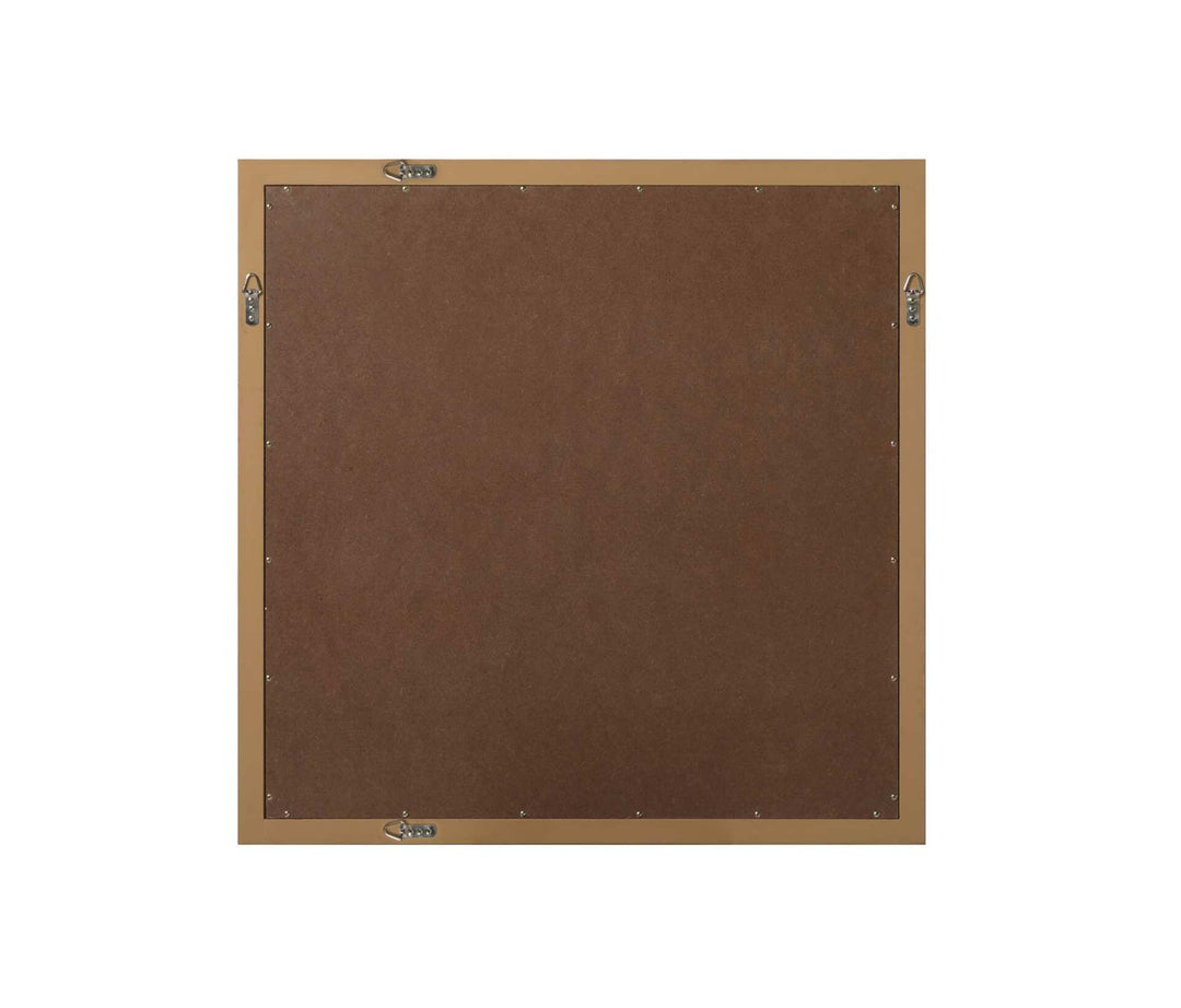 Noah Square Wood Mirror 36 X 36 In Honey Teak