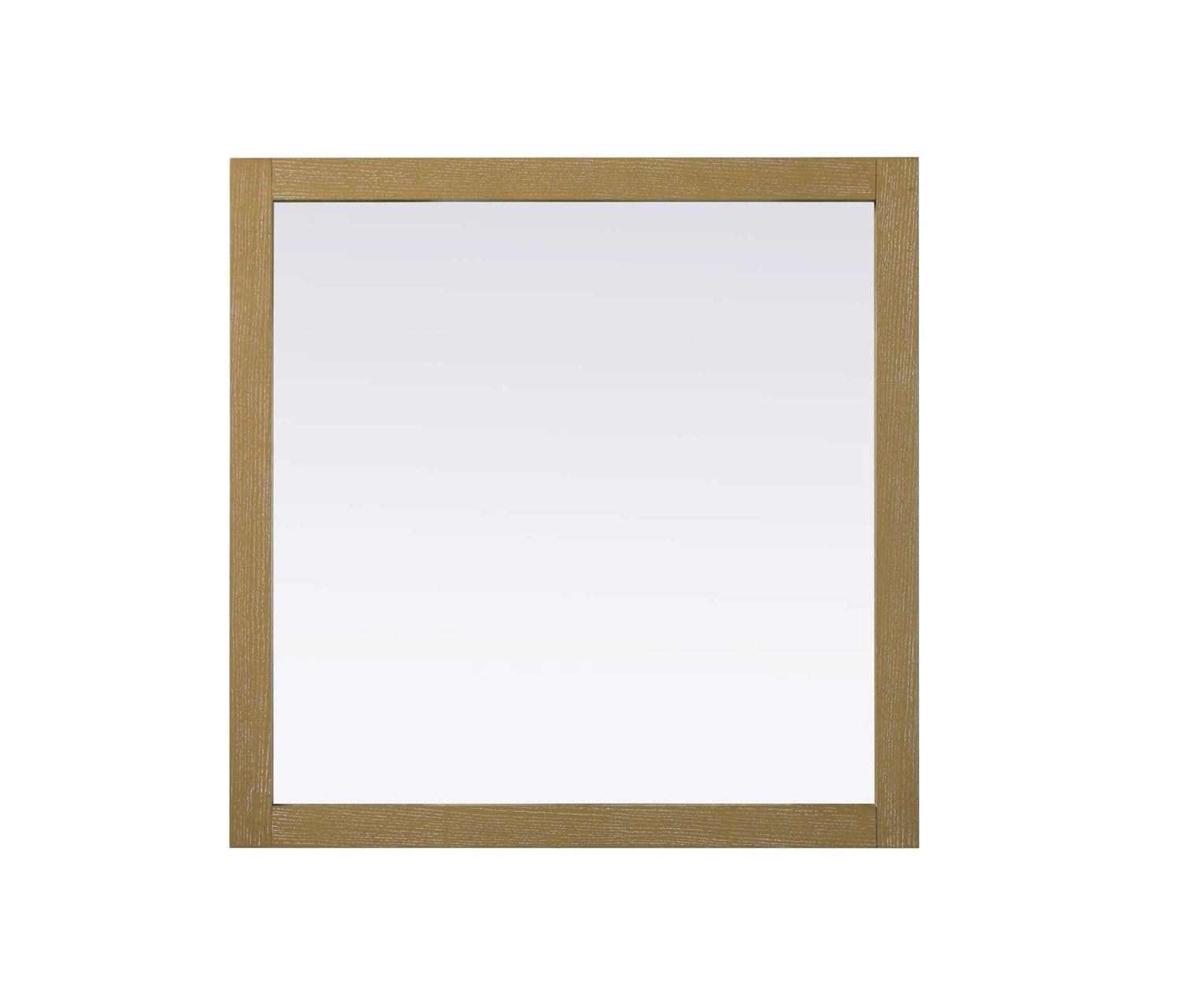 Noah Square Wood Mirror 36 X 36 In Linen Oak by Elegant Kitchen and Bath