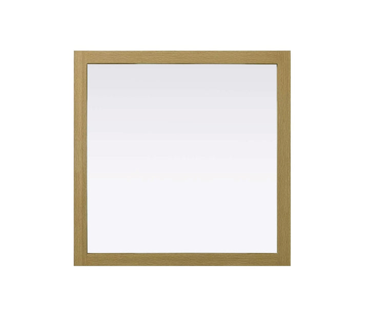 Noah Square Wood Mirror 36 X 36 In Honey Brown by Elegant Kitchen and Bath