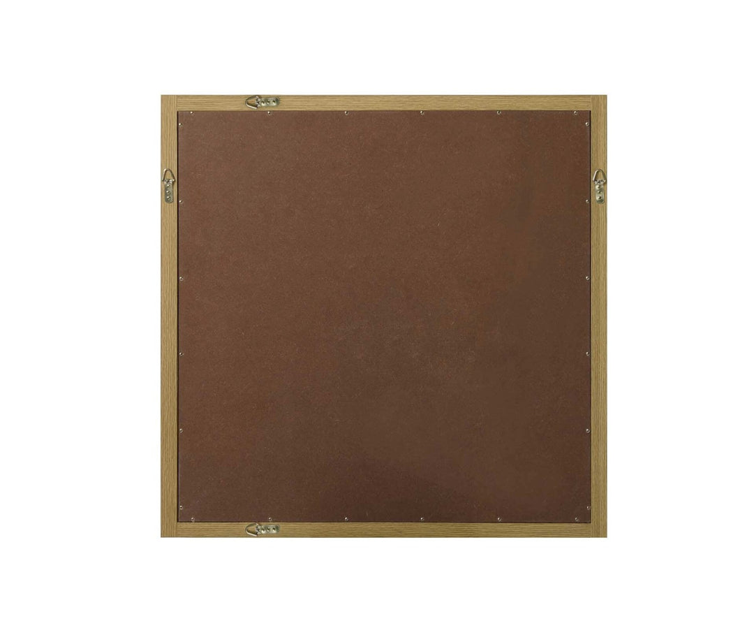 Noah Square Wood Mirror 36 X 36 In Honey Brown
