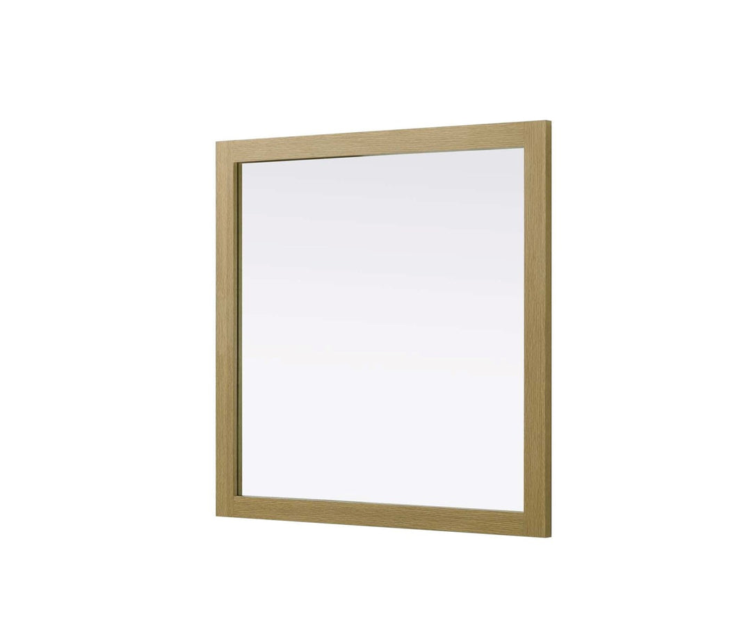 Noah Square Wood Mirror 36 X 36 In Honey Brown