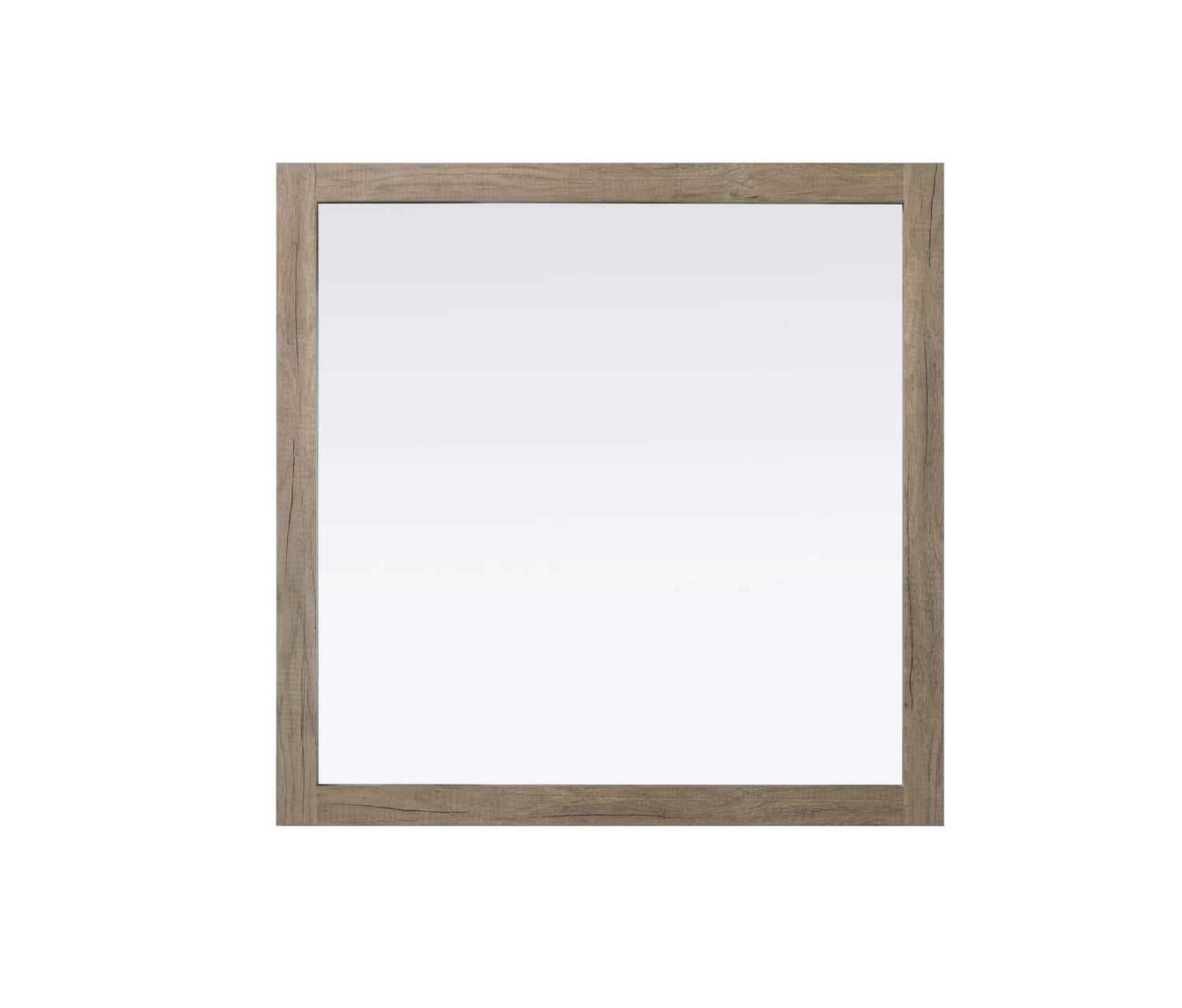 Noah Square Wood Mirror 36 X 36 In Natural Oak by Elegant Kitchen and Bath