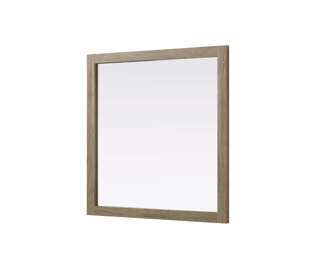Noah Square Wood Mirror 36 X 36 In Natural Oak