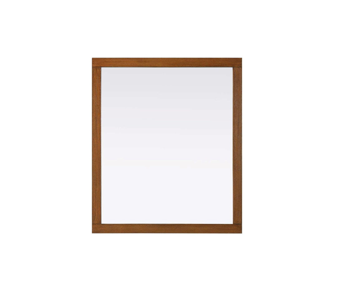 Noah Rectangle Wood Mirror 42 X 36 In Brandy Walnut by Elegant Kitchen and Bath