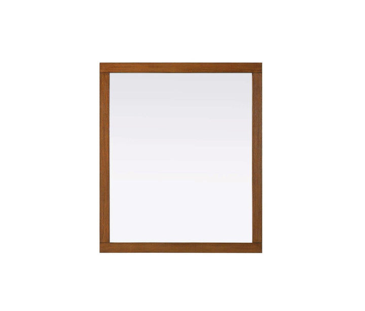 Noah Rectangle Wood Mirror 42 X 36 In Brandy Walnut by Elegant Kitchen and Bath