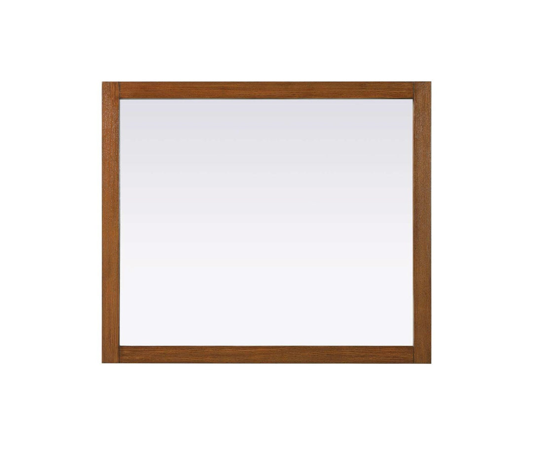 Noah Rectangle Wood Mirror 42 X 36 In Brandy Walnut