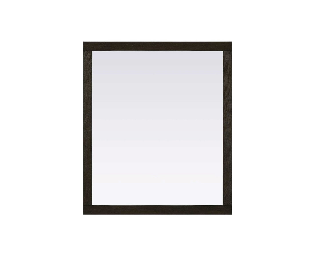 Noah Rectangle Wood Mirror 42 X 36 In Chocolate Oak by Elegant Kitchen and Bath