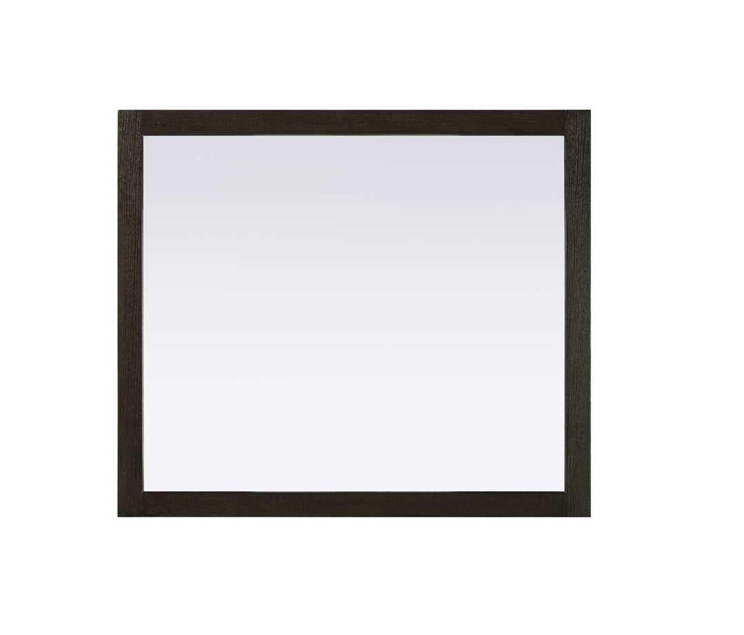 Noah Rectangle Wood Mirror 42 X 36 In Chocolate Oak