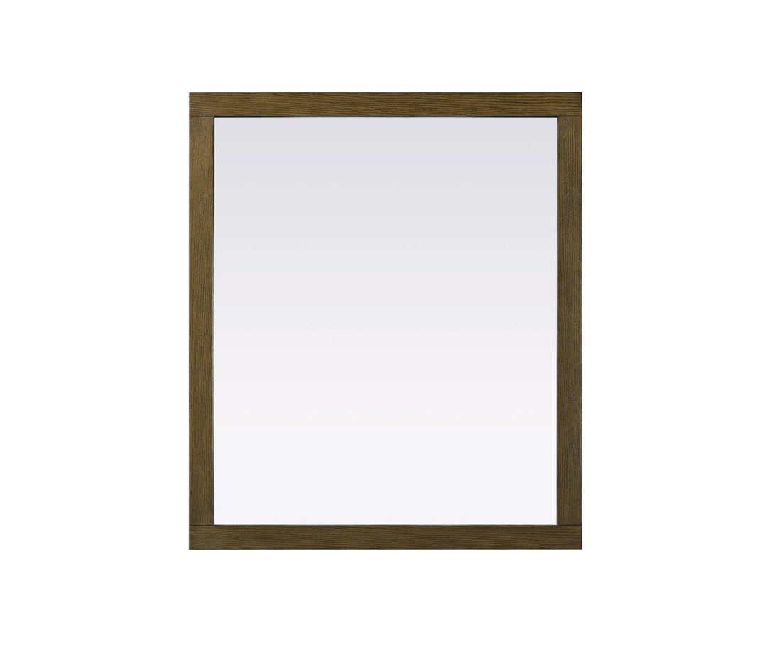 Noah Rectangle Wood Mirror 42 X 36 In Hazel Oak by Elegant Kitchen and Bath