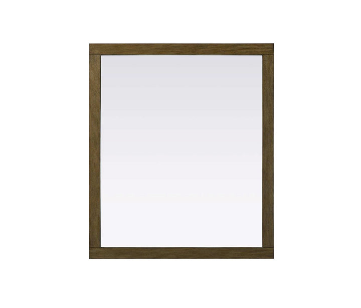Noah Rectangle Wood Mirror 42 X 36 In Hazel Oak by Elegant Kitchen and Bath