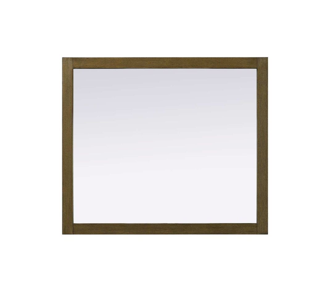 Noah Rectangle Wood Mirror 42 X 36 In Hazel Oak