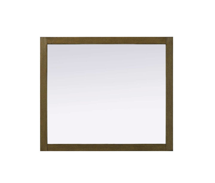 Noah Rectangle Wood Mirror 42 X 36 In Hazel Oak