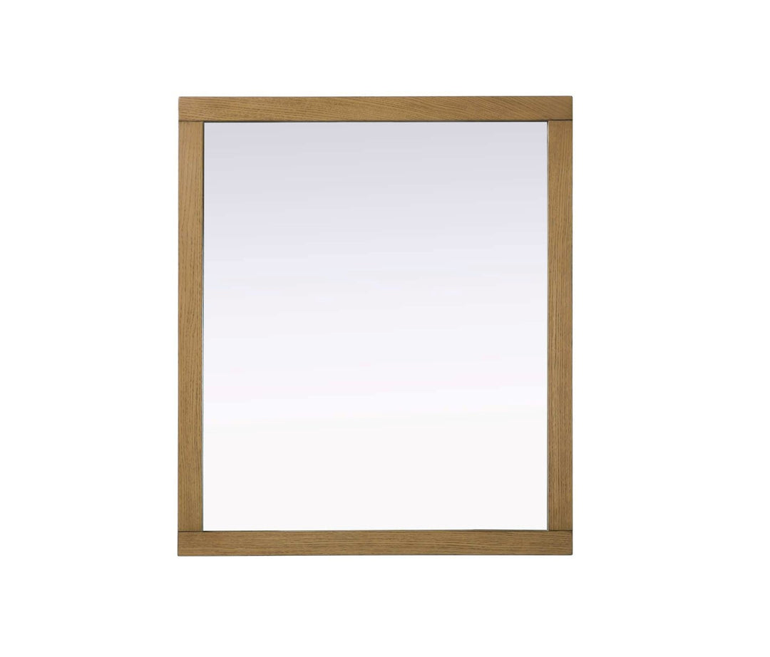 Noah Rectangle Wood Mirror 42 X 36 In Honey Teak by Elegant Kitchen and Bath