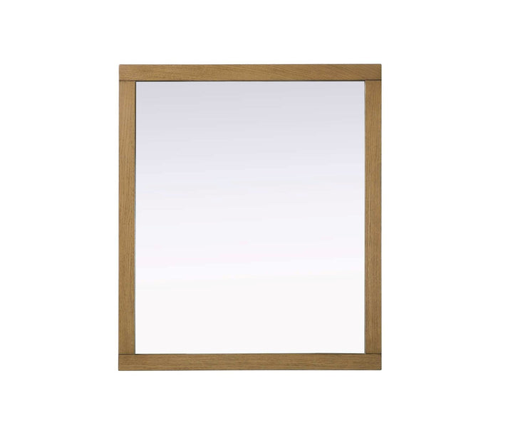 Noah Rectangle Wood Mirror 42 X 36 In Honey Teak by Elegant Kitchen and Bath
