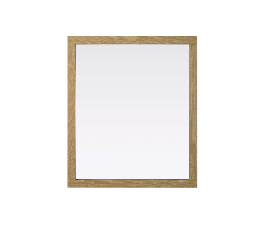 Noah Rectangle Wood Mirror 42 X 36 In Linen Oak by Elegant Kitchen and Bath