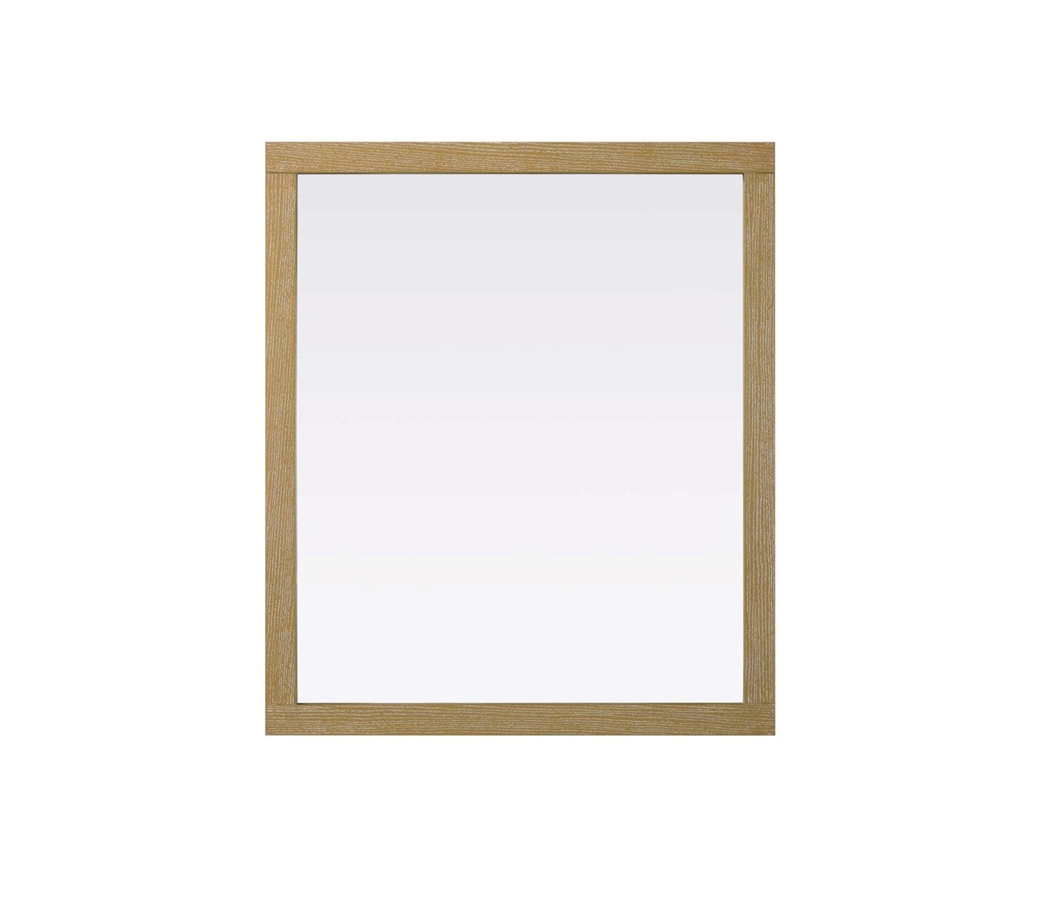 Noah Rectangle Wood Mirror 42 X 36 In Linen Oak by Elegant Kitchen and Bath