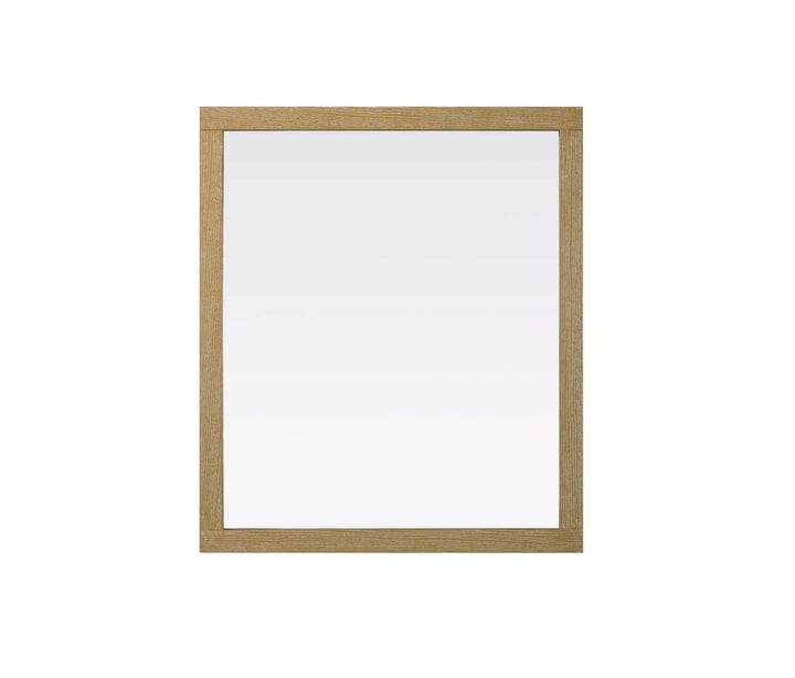 Noah Rectangle Wood Mirror 42 X 36 In Linen Oak by Elegant Kitchen and Bath