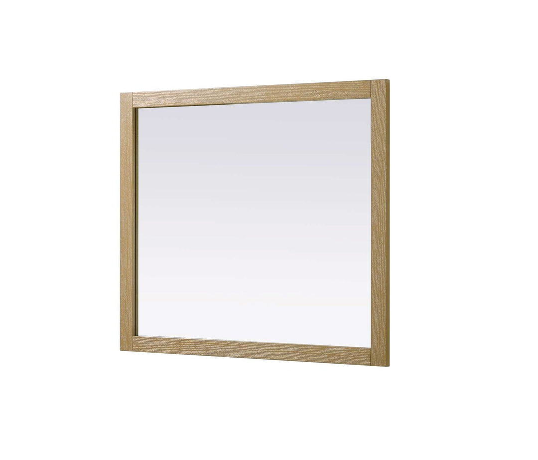 Noah Rectangle Wood Mirror 42 X 36 In Linen Oak