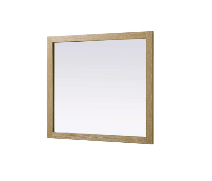 Noah Rectangle Wood Mirror 42 X 36 In Linen Oak