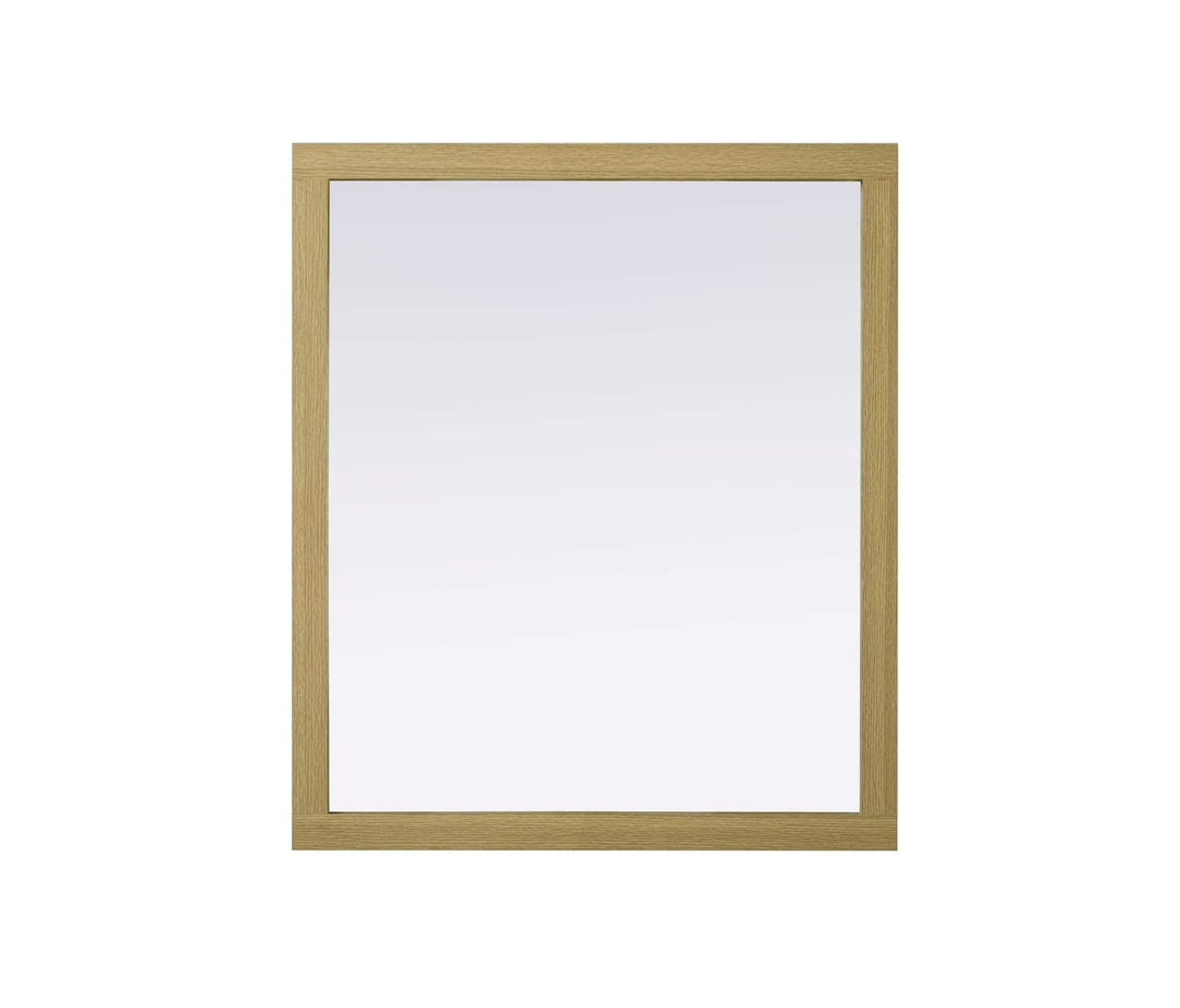 Noah Rectangle Wood Mirror 42 X 36 In Honey Brown by Elegant Kitchen and Bath