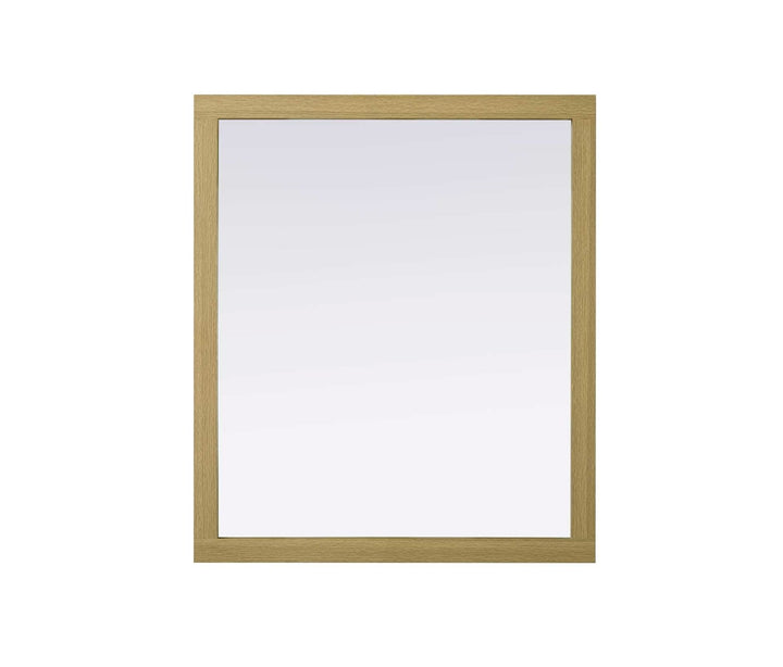 Noah Rectangle Wood Mirror 42 X 36 In Honey Brown by Elegant Kitchen and Bath