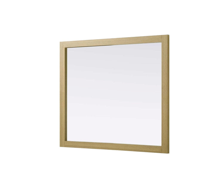 Noah Rectangle Wood Mirror 42 X 36 In Honey Brown