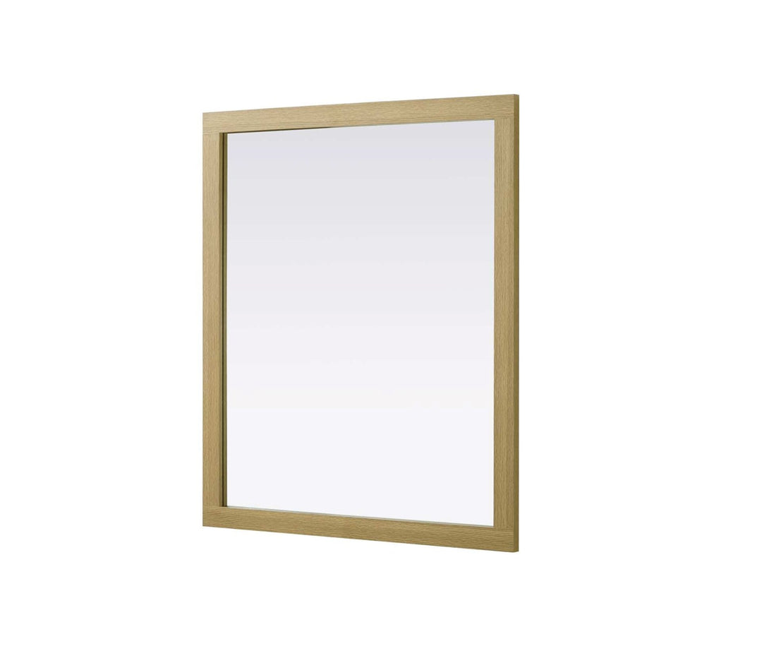 Noah Rectangle Wood Mirror 42 X 36 In Honey Brown