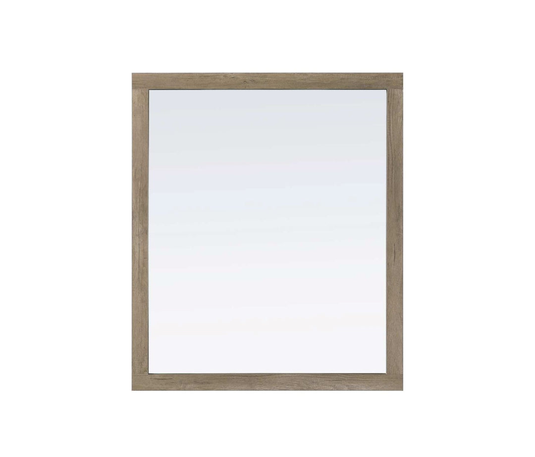 Noah Rectangle Wood Mirror 42 X 36 In Natural Oak by Elegant Kitchen and Bath