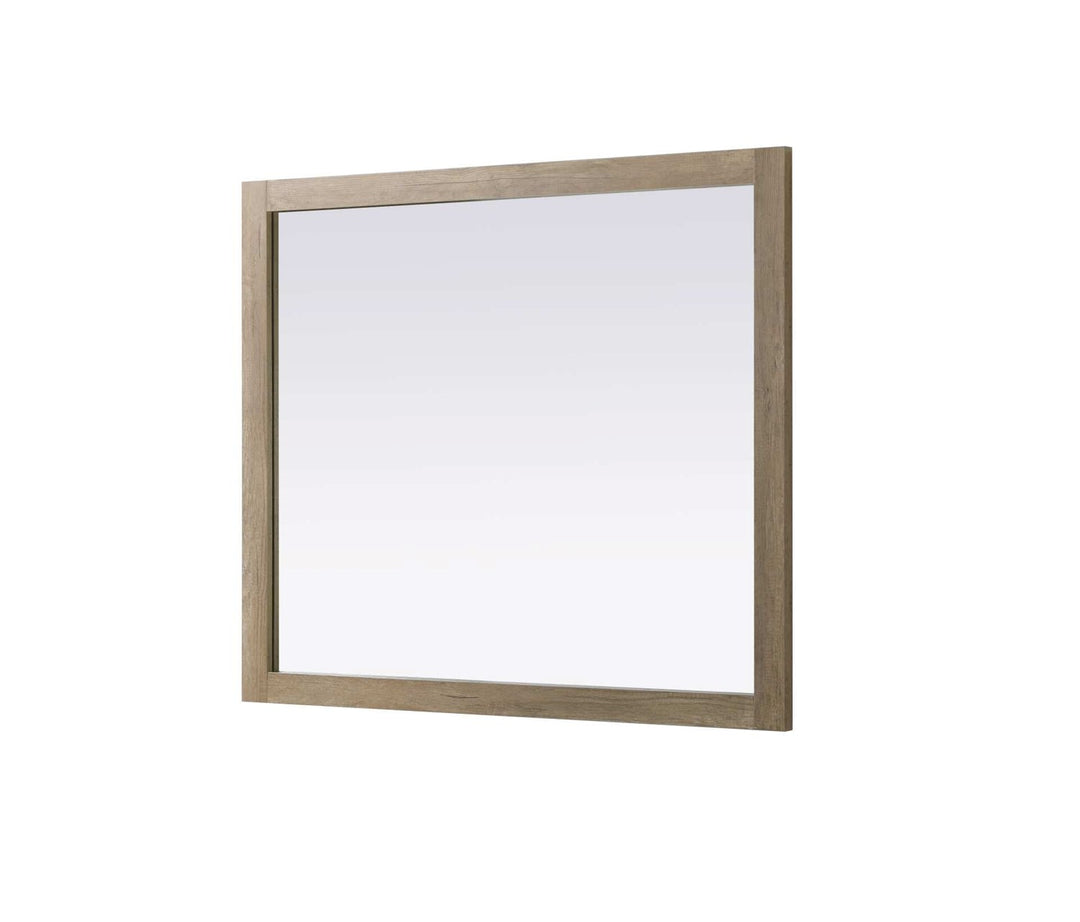 Noah Rectangle Wood Mirror 42 X 36 In Natural Oak