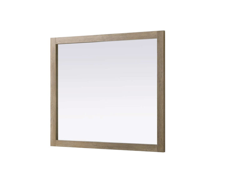 Noah Rectangle Wood Mirror 42 X 36 In Natural Oak