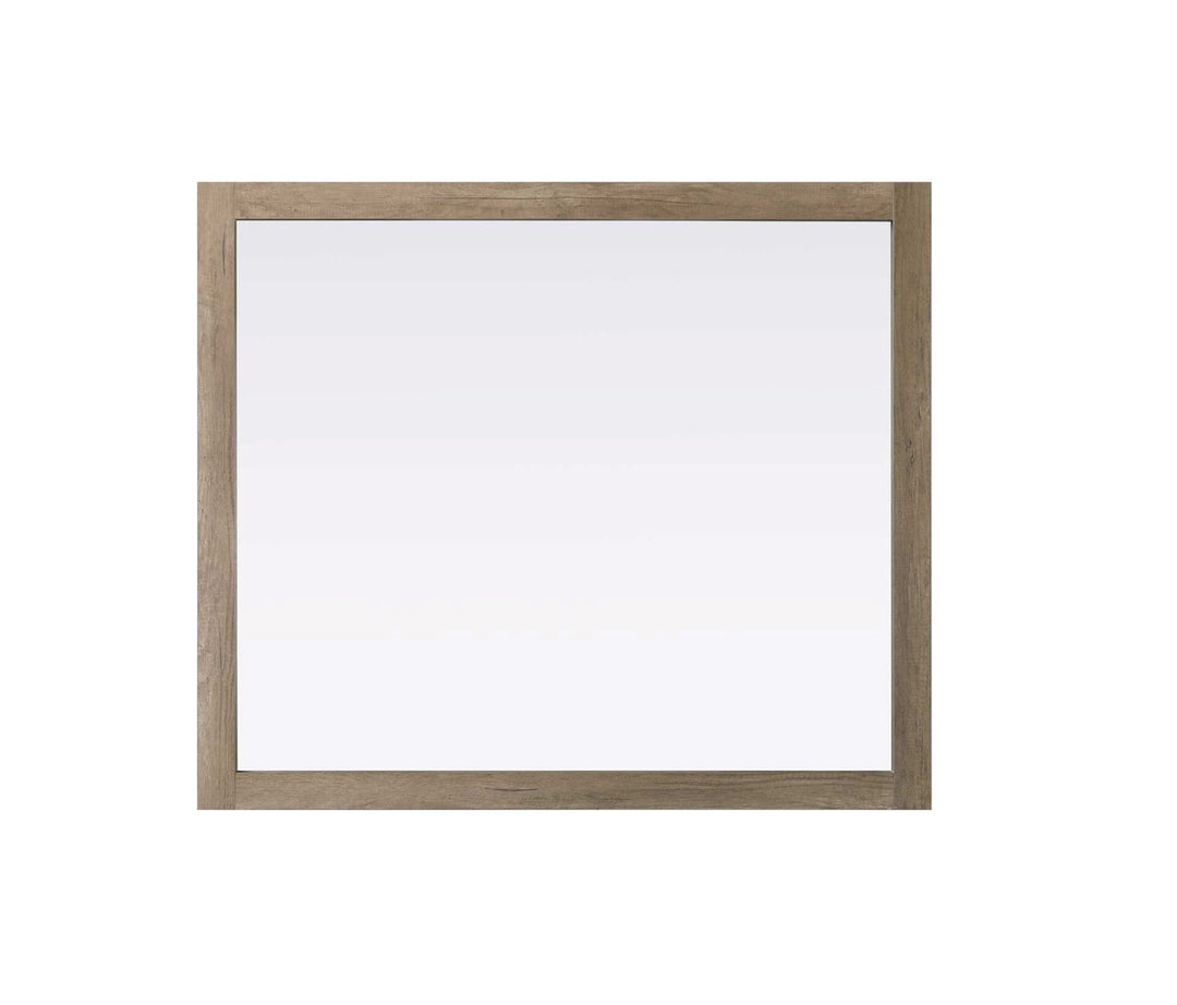 Noah Rectangle Wood Mirror 42 X 36 In Natural Oak