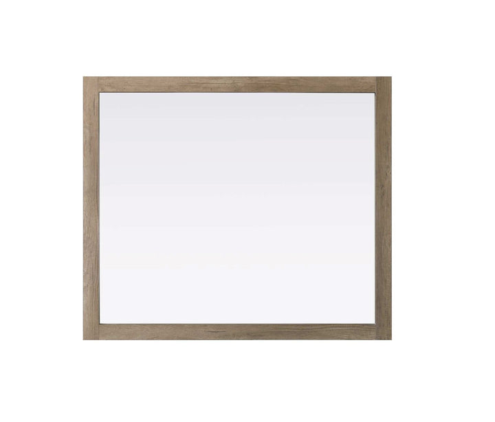 Noah Rectangle Wood Mirror 42 X 36 In Natural Oak