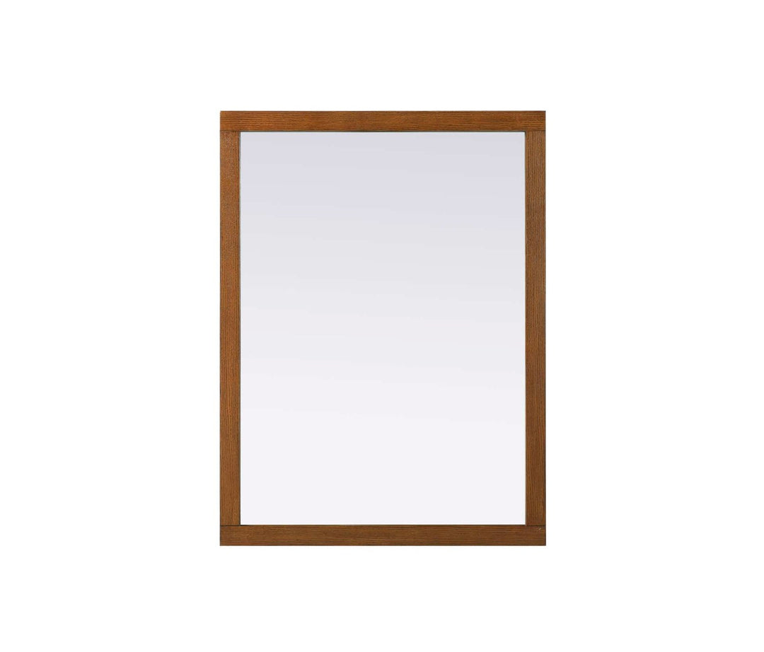 Noah Rectangle Wood Mirror 48 X 36 In Brandy Walnut by Elegant Kitchen and Bath