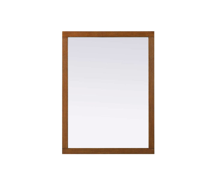 Noah Rectangle Wood Mirror 48 X 36 In Brandy Walnut by Elegant Kitchen and Bath