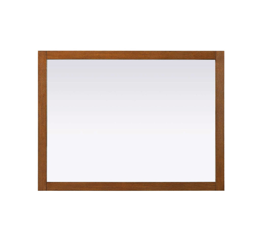 Noah Rectangle Wood Mirror 48 X 36 In Brandy Walnut
