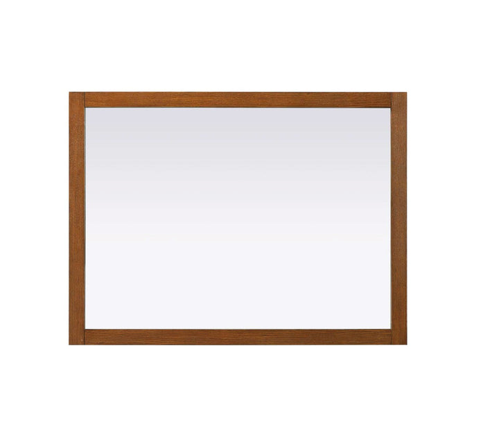 Noah Rectangle Wood Mirror 48 X 36 In Brandy Walnut