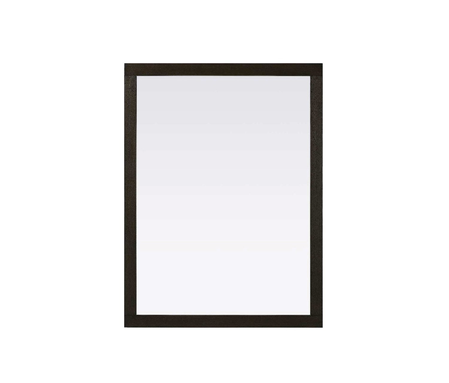 Noah Rectangle Wood Mirror 48 X 36 In Chocolate Oak by Elegant Kitchen and Bath