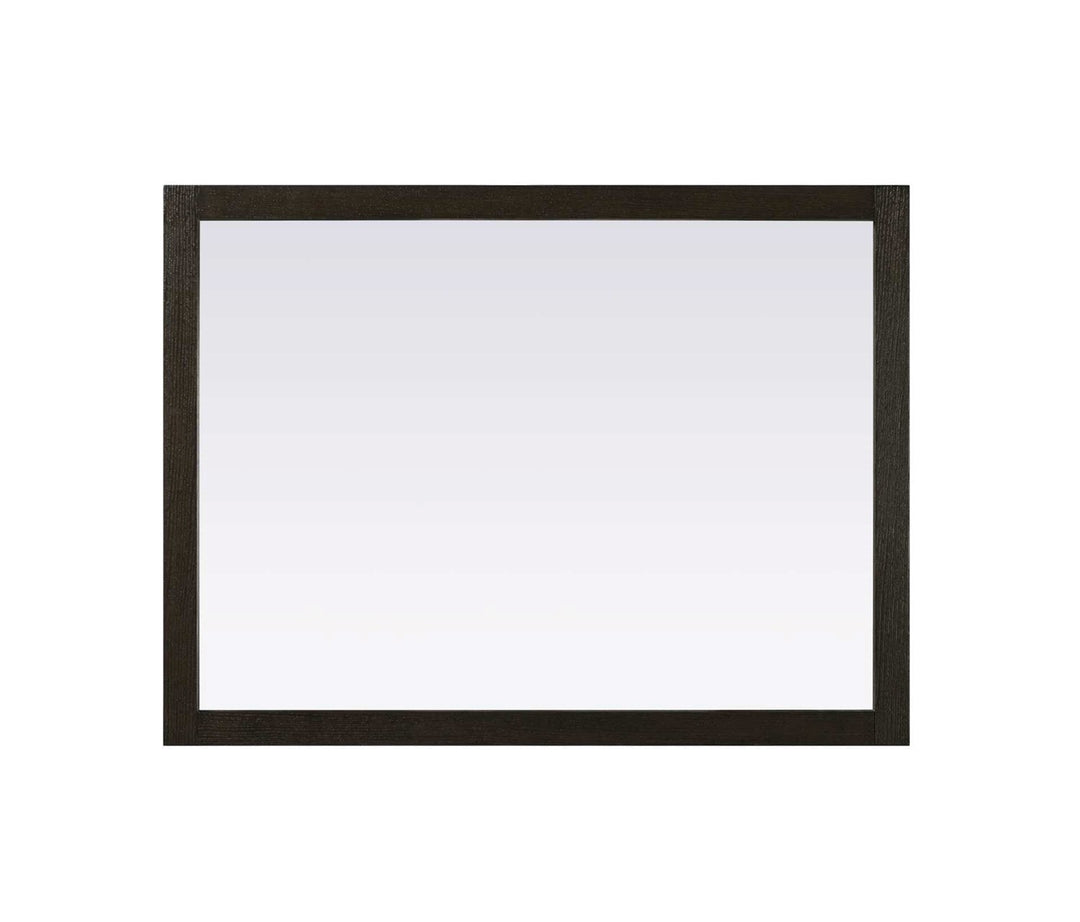 Noah Rectangle Wood Mirror 48 X 36 In Chocolate Oak