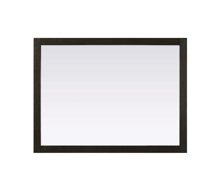 Noah Rectangle Wood Mirror 48 X 36 In Chocolate Oak