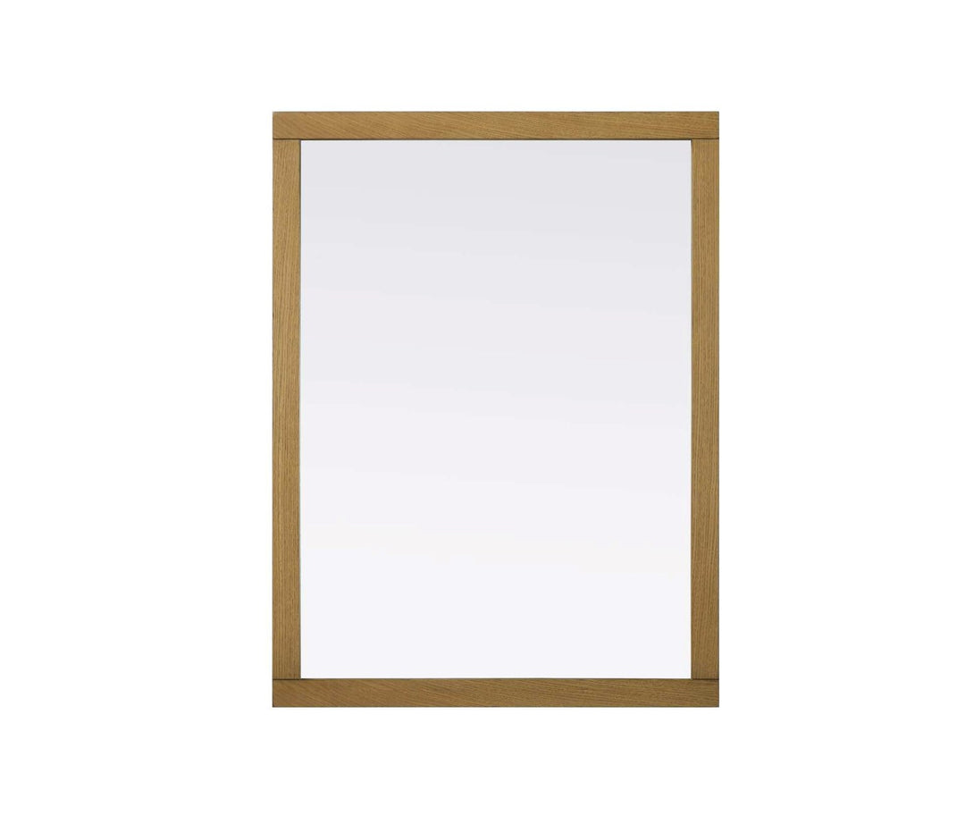 Noah Rectangle Wood Mirror 48 X 36 In Honey Teak by Elegant Kitchen and Bath