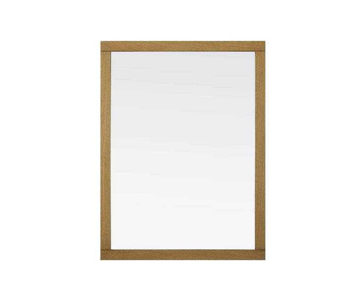 Noah Rectangle Wood Mirror 48 X 36 In Honey Teak by Elegant Kitchen and Bath