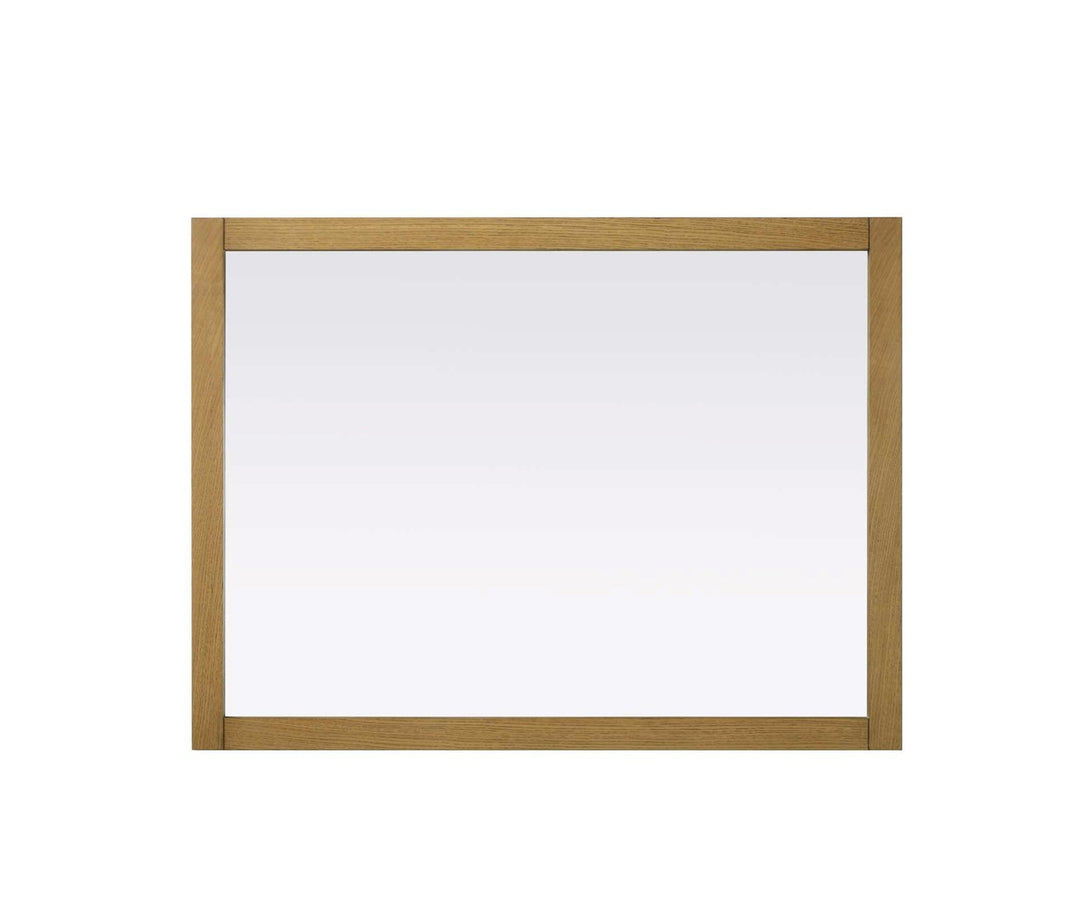 Noah Rectangle Wood Mirror 48 X 36 In Honey Teak