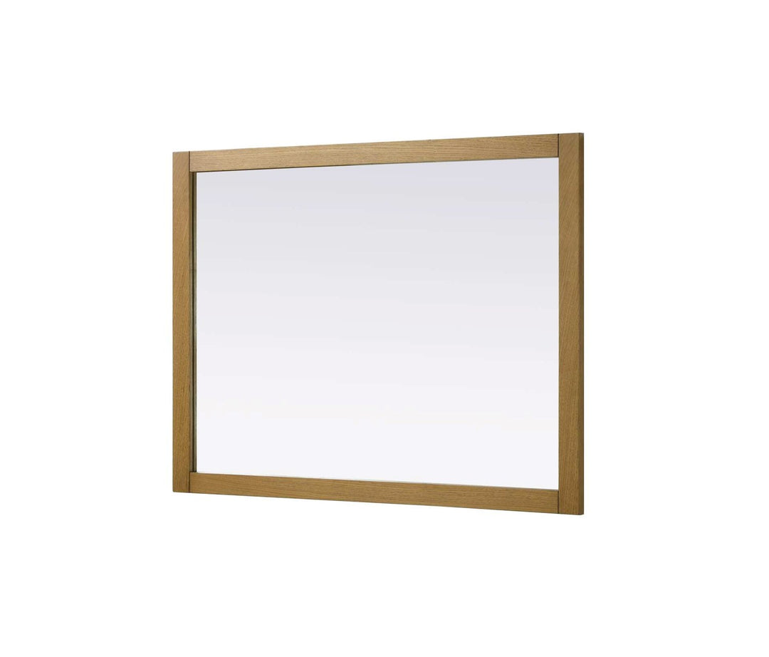 Noah Rectangle Wood Mirror 48 X 36 In Honey Teak