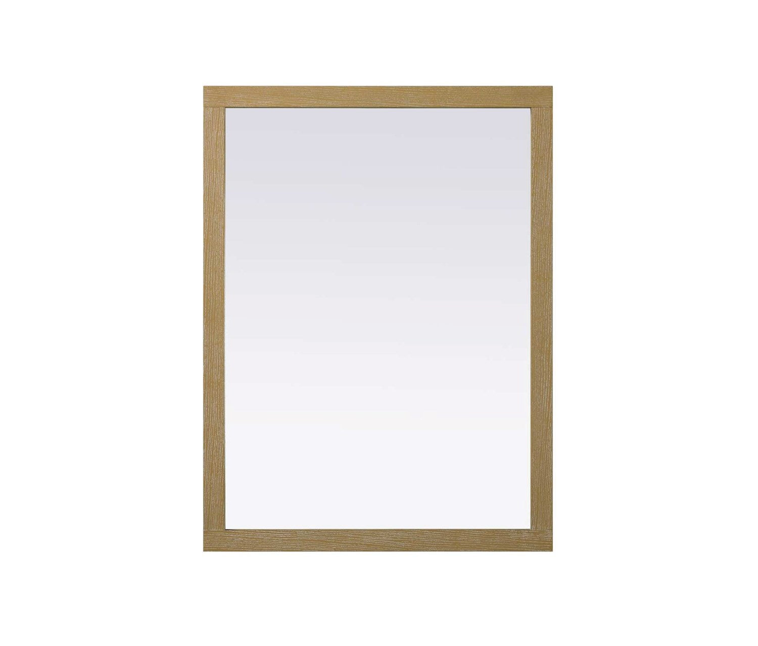 Noah Rectangle Wood Mirror 48 X 36 In Linen Oak by Elegant Kitchen and Bath