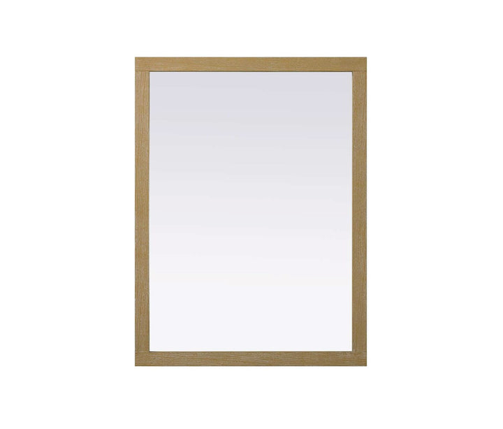 Noah Rectangle Wood Mirror 48 X 36 In Linen Oak by Elegant Kitchen and Bath