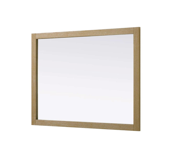 Noah Rectangle Wood Mirror 48 X 36 In Linen Oak
